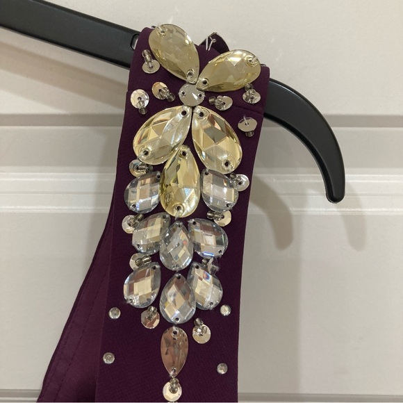JJ’s House NWT Sz 24 JYHF67335 Grape (Dark Purple) & jeweled bodice / straps - Picture 8 of 16